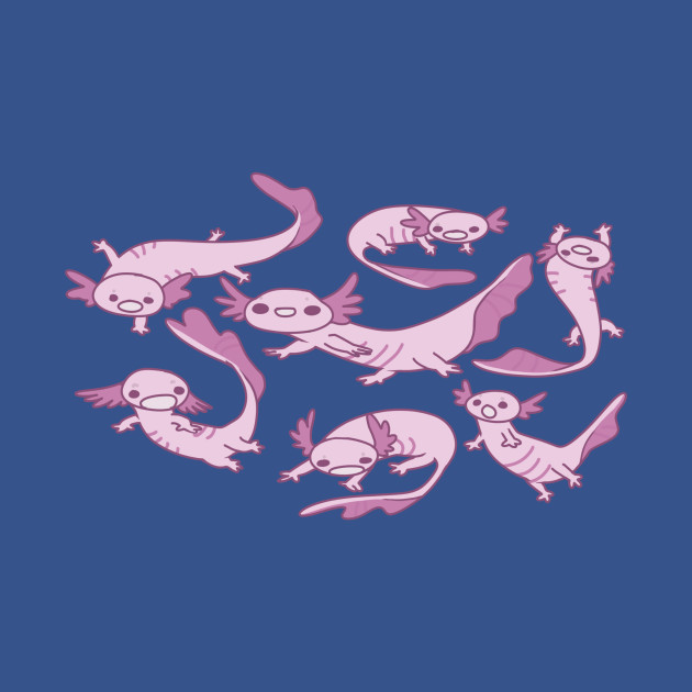 axolotl party - Amphibian - T-Shirt