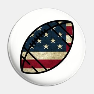 American Flag Football Pin