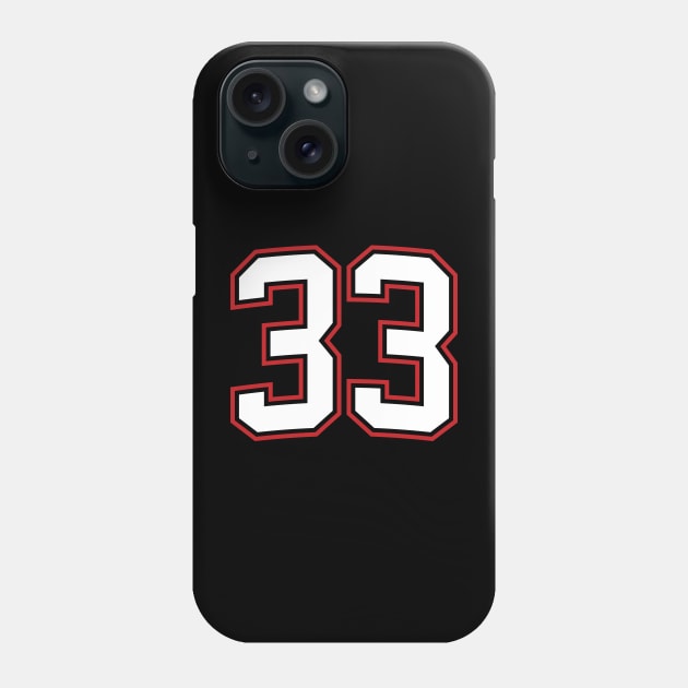 Number Thirty Three 33 Phone Case by cowyark rubbark