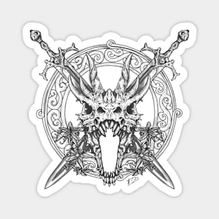 Wyvern's Folly Black and White Magnet