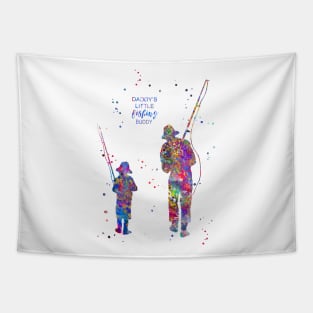 Daddy's little fishing buddy Tapestry