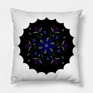 Blue Starflower Pillow