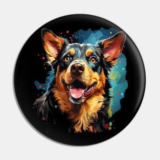 Australian Cattle Dog Rainbow Pin