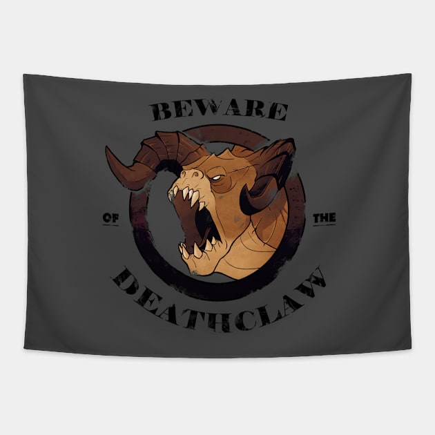 Beware of the Deathclaw Tapestry by Gellyarts
