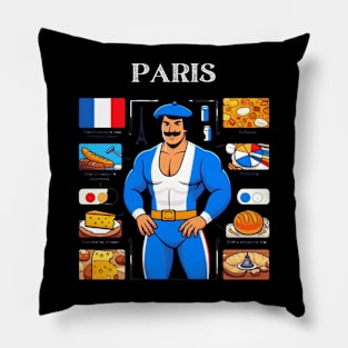 Paris France Strongman Pillow