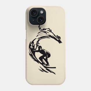 Riding the wave Phone Case