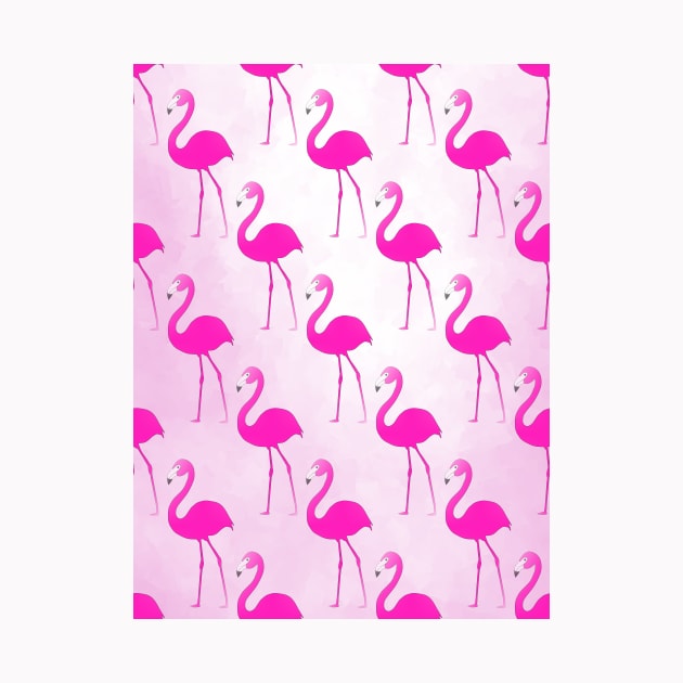 SEAMLESS FLAMINGOS by SartorisArt1