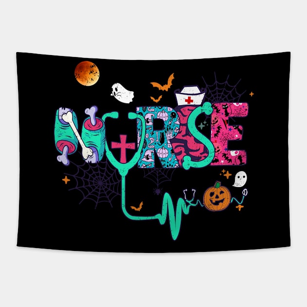 Cute Halloween Nurse Tapestry by Happy Shirt