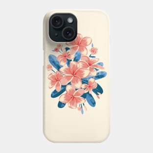 Pink Plumeria. Tropical flowers Phone Case