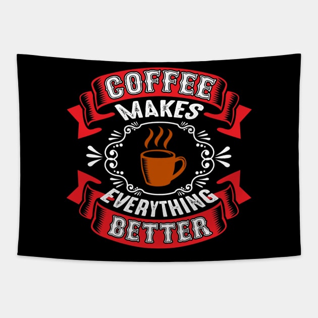 Motivation Coffee Tapestry by Alvd Design