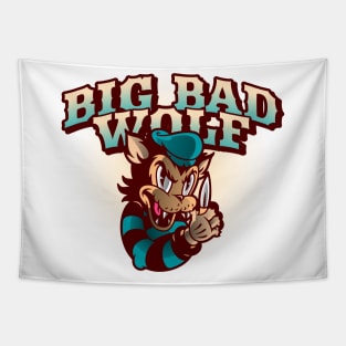 Cuphead Vintage Cartoons Big Bad Wolf Tapestry