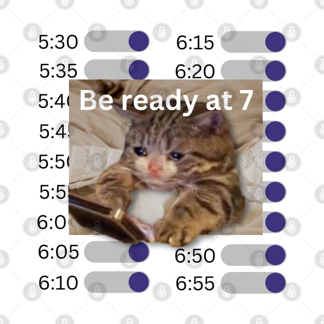 Setting alarms sad cat by Artsy2Day