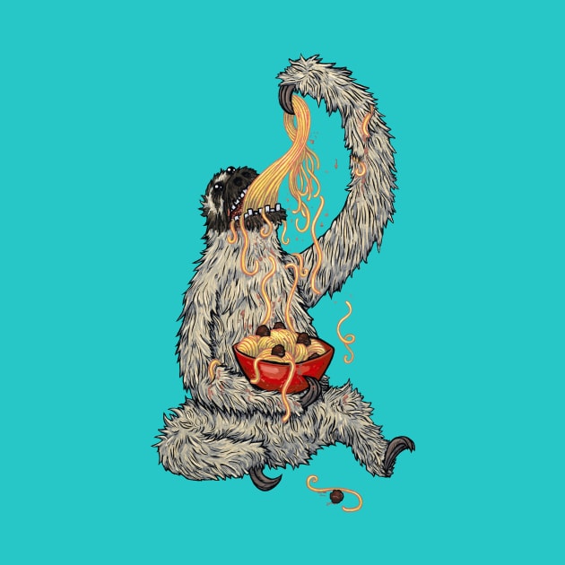 Sloth Eating Spaghetti by joehavasy