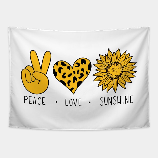 Peace love and sunshine Tapestry by Dawaly