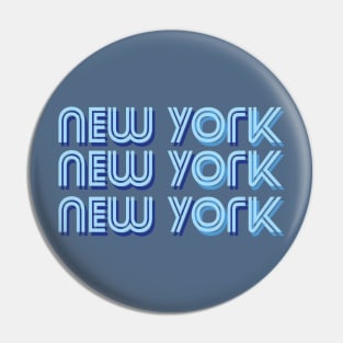 new york blue typography Pin