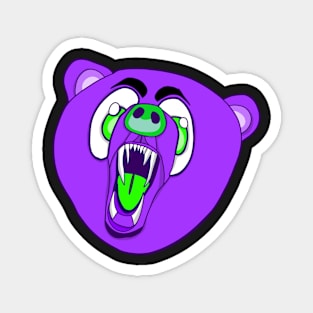 Purple and Green Bear Magnet