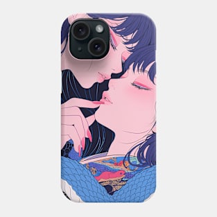 Geisha Lovers and Snake 6909 Phone Case