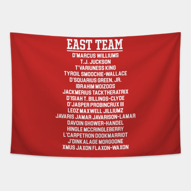 EAST TEAM --- East/West College Football Bowl Tapestry by darklordpug