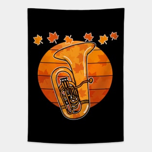 Fall Tuba Tubaist Brass Musician Autumn Tapestry