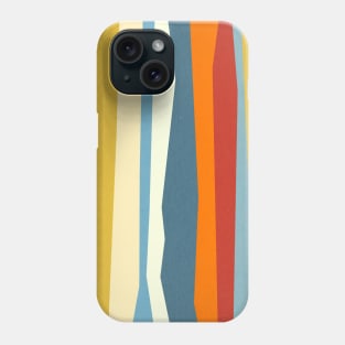 Mid Century Pattern Colorful Retro Stripes Phone Case