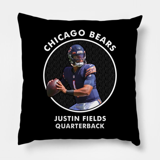 JUSTIN FIELDS - QB - CHICAGO BEARS Pillow by Mudahan Muncul 2022