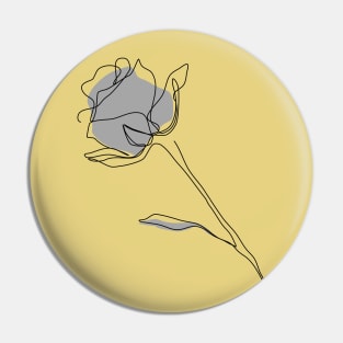 One line rose Pin