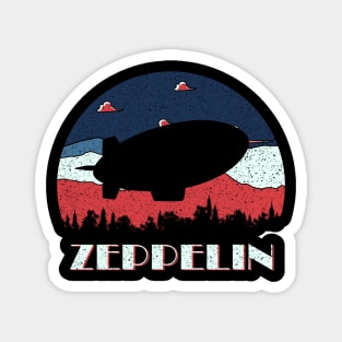 Zeppelin - Distressed Retro Design Magnet