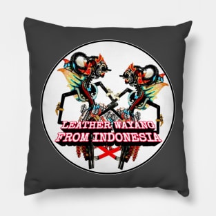 Leather Wayang From Indonesia Pillow