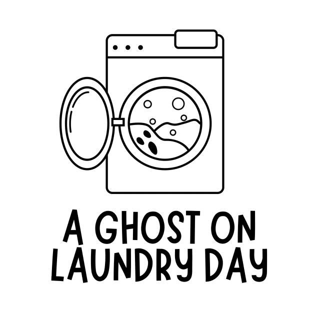 A ghost on laundry day- a funny ghost design by C-Dogg