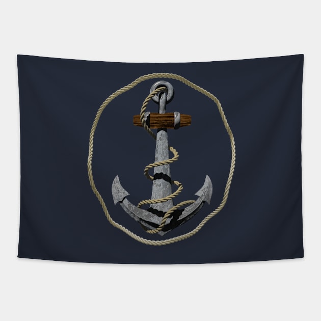 Anchor With Rope Tapestry by Packrat