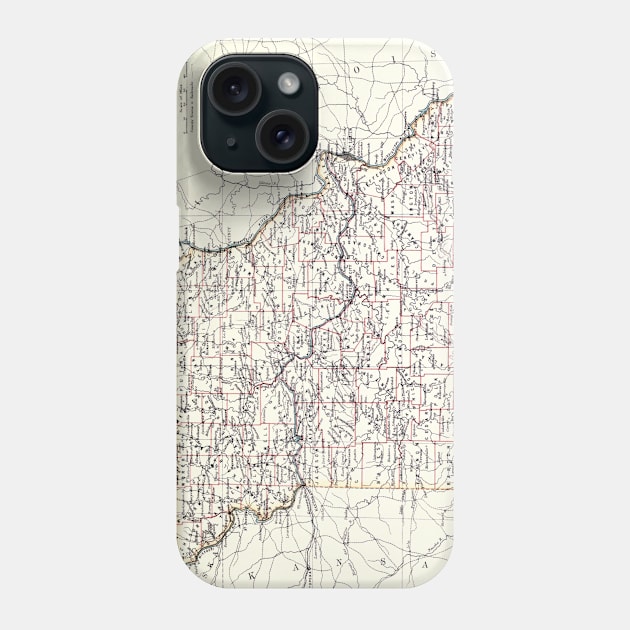 Vintage Map of Missouri (1883) Phone Case by Bravuramedia