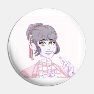 Anime Girl Pixal Pin