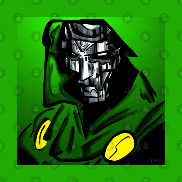 the doctor doom in secret wars with fantastic four by jorge_lebeau