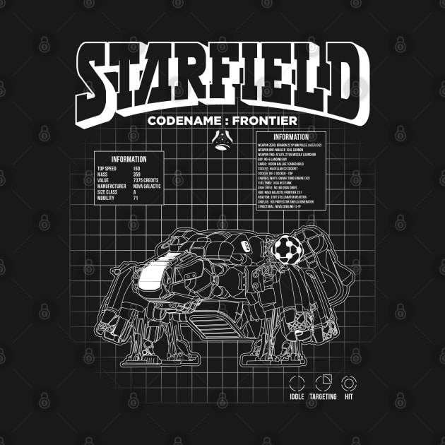 Discover Starfield Codename Frontier Black And White - Starfield - T-Shirt