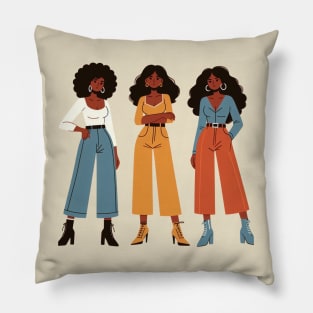 Beautiful black women Pillow