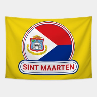 Sint Maarten Country Badge - Sint Maarten Flag Tapestry