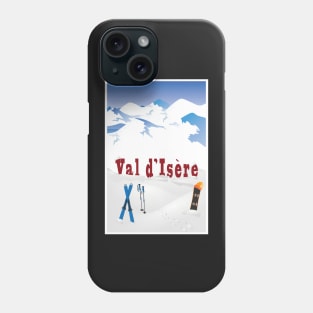 Ski Val d’Isere, French Alps, Ski Poster Phone Case