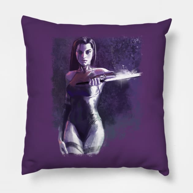 Psylocke Pillow by ohshirtdotnet