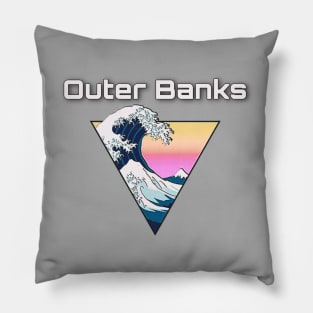 Outer Banks, Retro Artwork Pillow