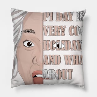 Girl and  Einstein Math Pi Day Pillow