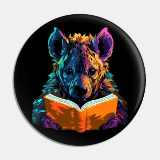 Hyena Reads Book Pin