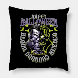 Halloween - Dracula Illustration Pillow