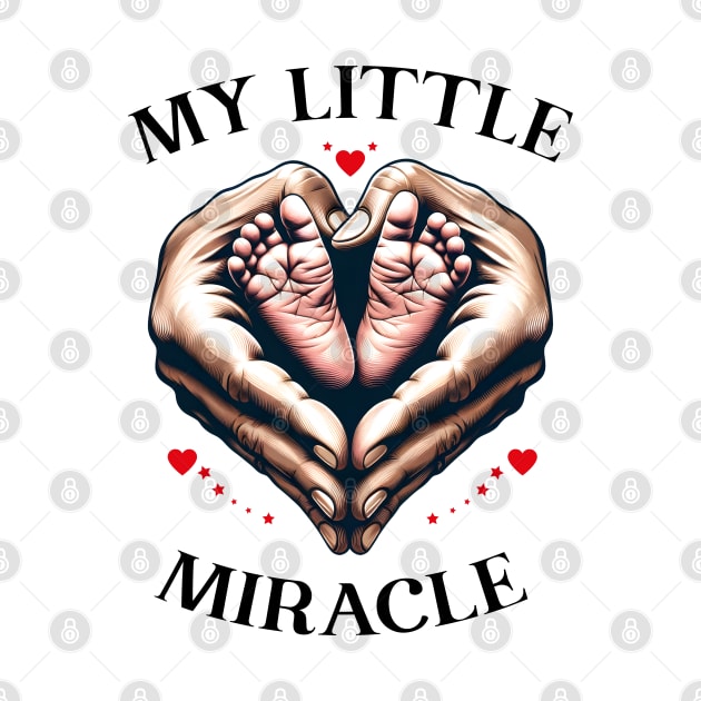 Baby Footprint Footprints Heart Hands Little Miracle Wonder by Infinitee Shirts