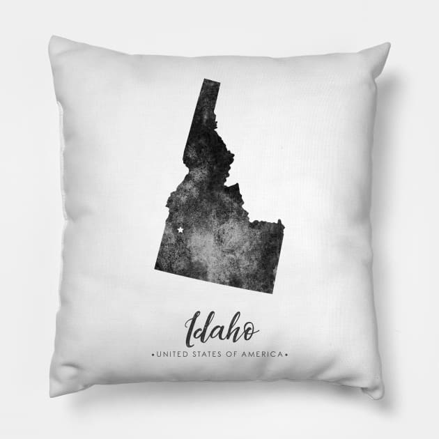 Idaho state map Pillow by StudioGrafiikka