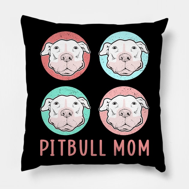 Pitbull Mom | Dog Owner American Pitbull Terrier Pillow by Streetwear KKS