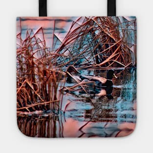 Illustration of Mallard Ducks Tote