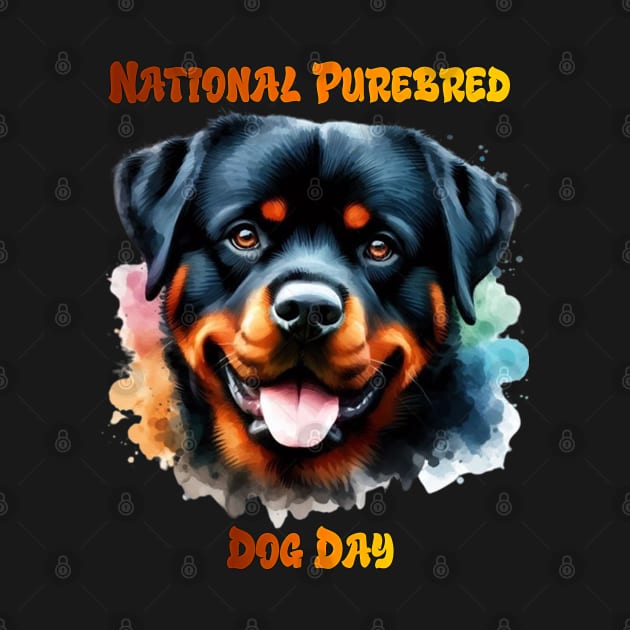 Purebred Rottweiler Dog Poses for National Day by coollooks