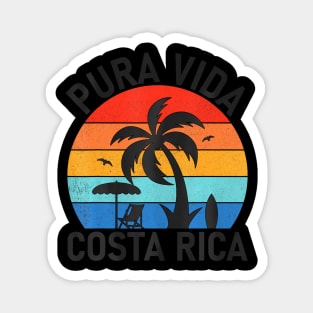 Pura Vida Beach Costa Rica Sunset Beach Surf Summer Magnet