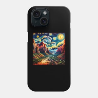 Zion National Park Starry Night - Beautiful Iconic Places Phone Case