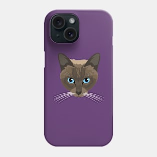 Chocolate Siamese cat Phone Case